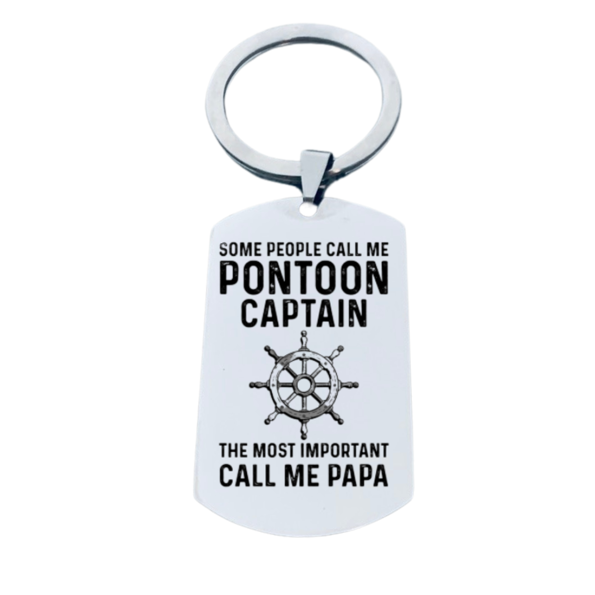 Pontoon Key Chain Papa Pontoon Captain Keychain Infinity Collection