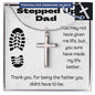 Stepped Up Dad Gift, Engraved Step Dad Necklace