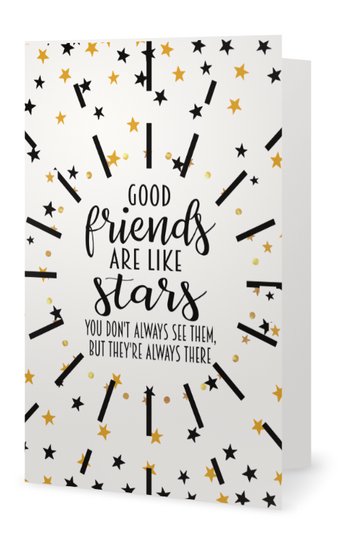 Friend Card - Good Friends Are Like Stars Infinity Collection