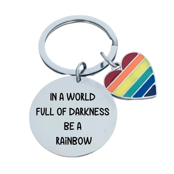 LGBT Pride Keychain - Stainless Steel, "Some People Are Gay" Engraved, LGBTQ Gift